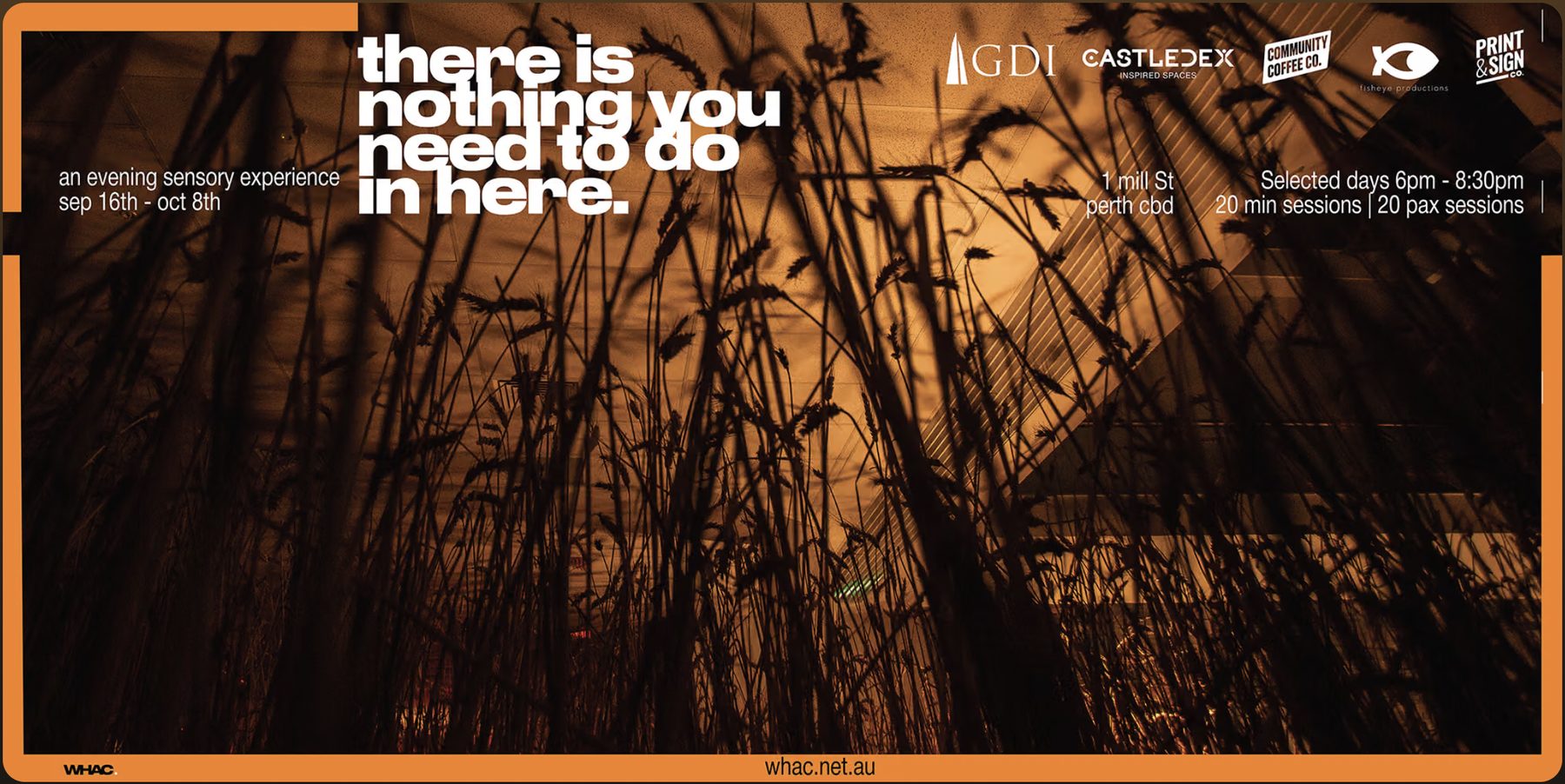 There is nothing you need to do in here night event at 1 Mill St Perth